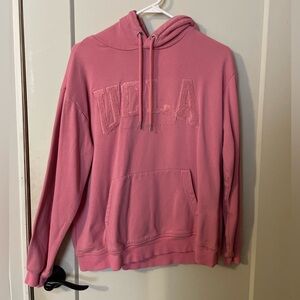 H&M Pink UCLA Embroidered Hoodie Sweater